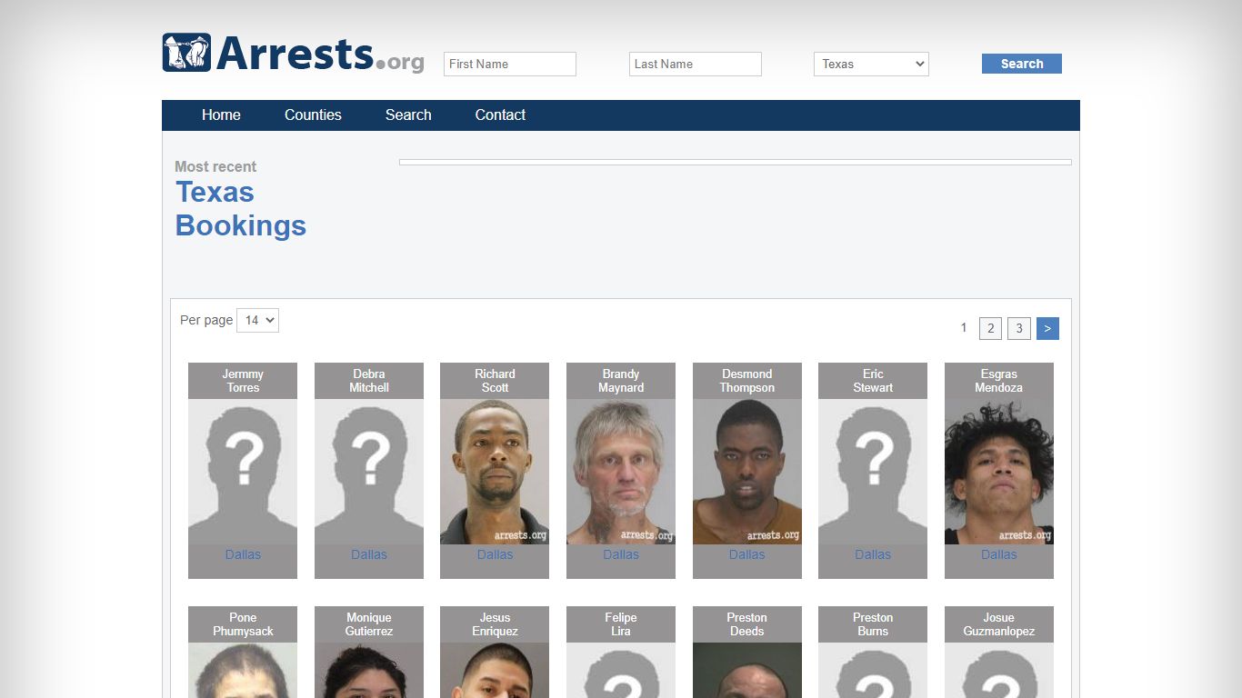 Texas Arrests and Inmate Search